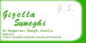 gizella sumeghi business card