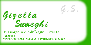 gizella sumeghi business card